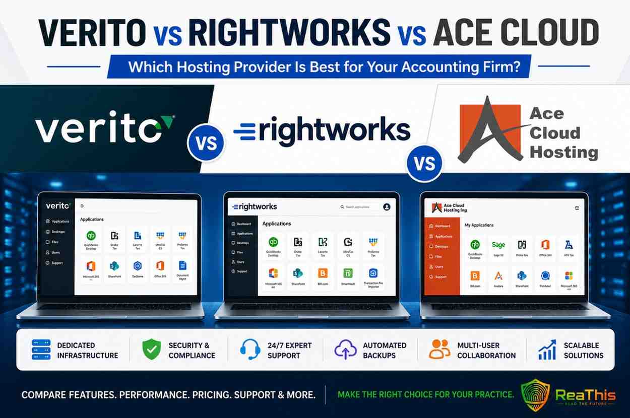 Verito vs RightWorks vs ACE Cloud Hosting: A Neutral Comparison for Accounting Firms