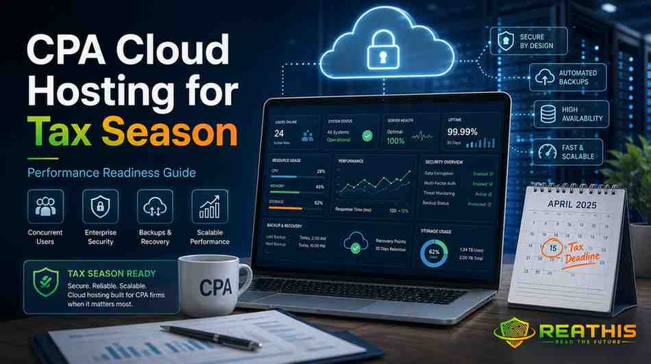 CPA cloud hosting for tax season performance readiness with security, backups, scalability, and concurrent-user monitoring